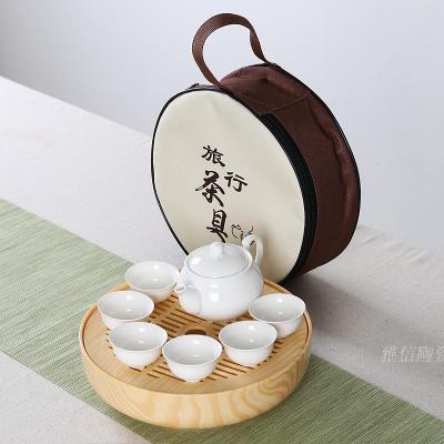 Draagbare dragen pakket Zisha Theepot Cups Plastic Thee Lade pakket China Kung Fu Thee Set Eenvoudige mini outdoor reizen Thee set: 10 Tea Set