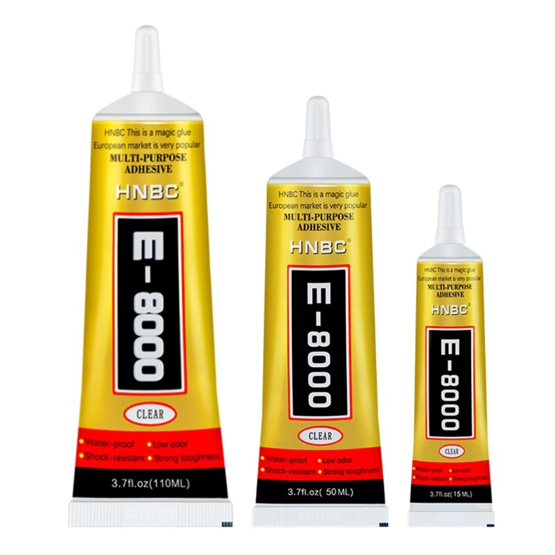 E8000 súper pegamento líquido curar tiempo 12-24 hs 15ML/55ML/110ML zuecos-Pin tapa para casa/Joyería de reparación de accesorios