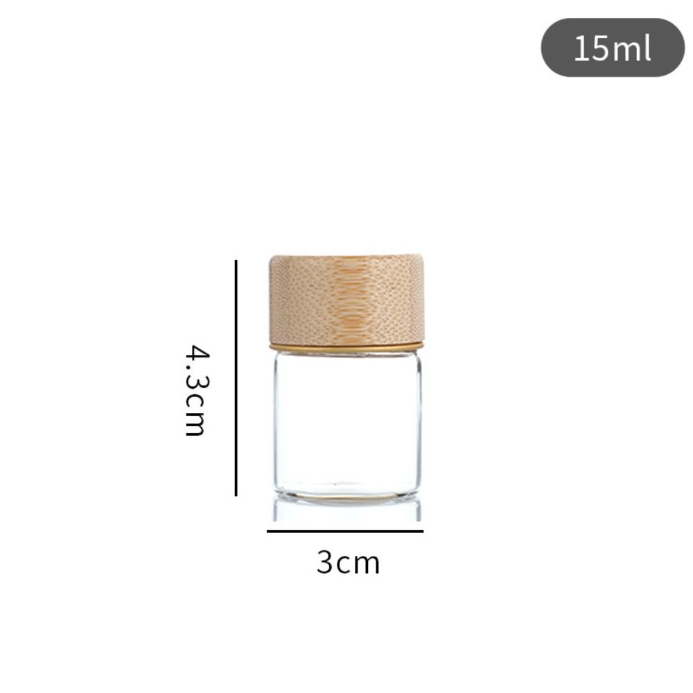 Botellas dispensadoras de vidrio, frascos de especias sellados, tanque de almacenamiento transparente, herramienta de almacenamiento, botellas de vidrio con tapas de madera
