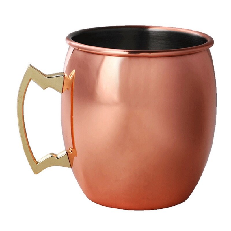 Gehämmert Kupfer Überzogene Moscow Mule Becher 550ml Bier Tasse Kaffee Tasse Becher Kupfer Überzogene Canecas Becher Reise Becher