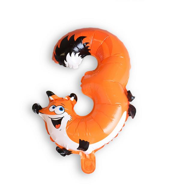16 inch Party Ballon Dier Nummer Aluminium Ballon 0-9 Cartoon Kind Verjaardag Bruiloft Festival Ballonnen Layout Decoratie