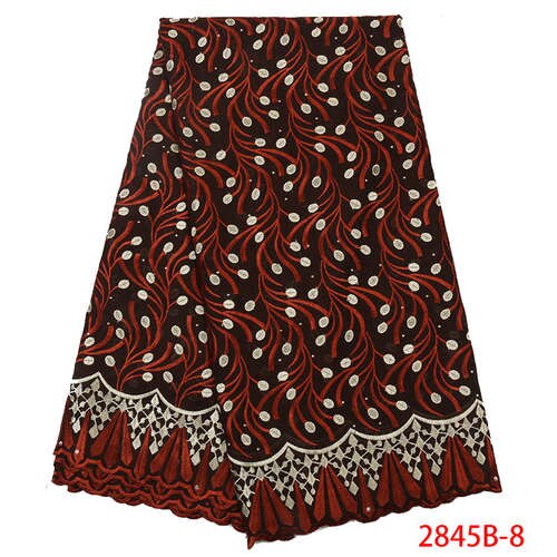Swiss voile lace fabric Swiss voile lace in Switzerland with Stones for Wedding Dress KS2845B-3: Picture 8