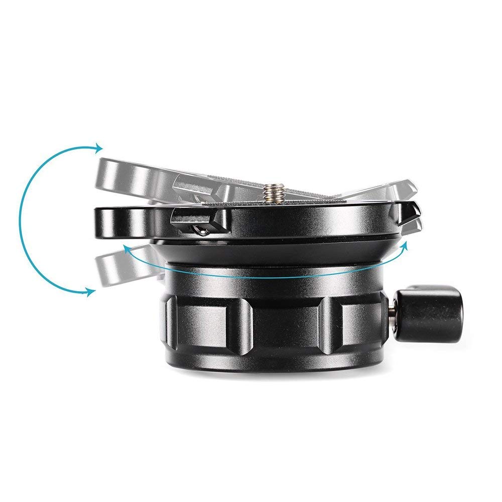 Kingjoy lb -60 69mm snel verstelbare waterpas basis panning waterpas met offset waterpas voor alle statieven met 1/4 draden