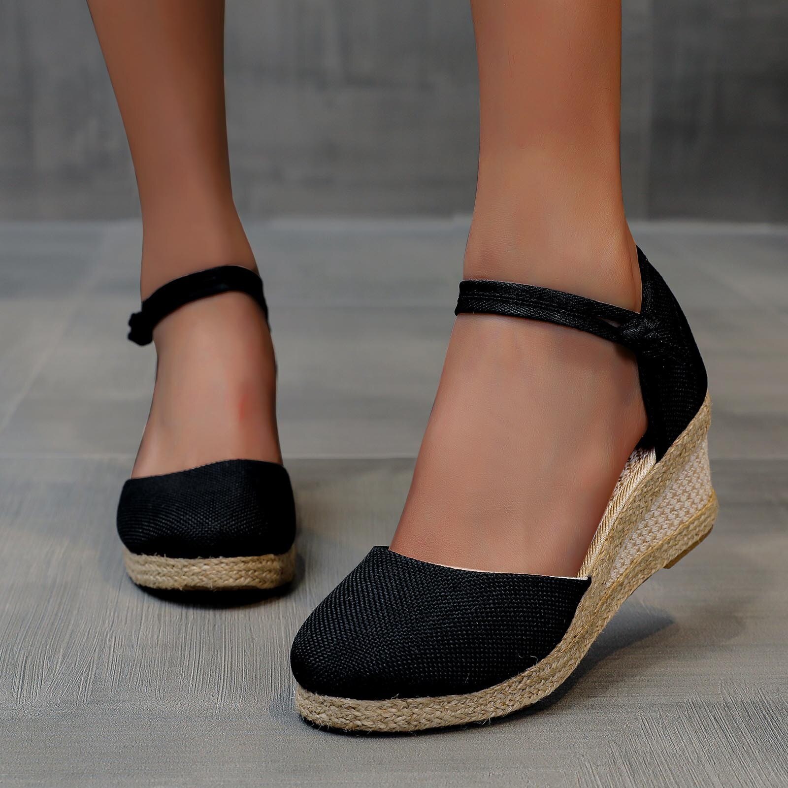 Vrouwen Slip-On Outdoor Leisure Wiggen Sandalen Vrouwen Sandalen Retro Slippers Strand Zomer Schoenen voor Vrouwen