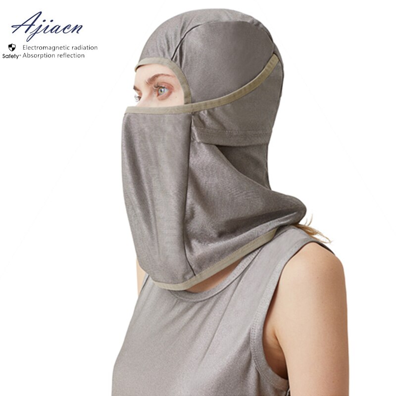 electromagnetic radiation protective head cover mobile phone, computer, TV, WIFI EMF shielding 100% Silver fiber head hood