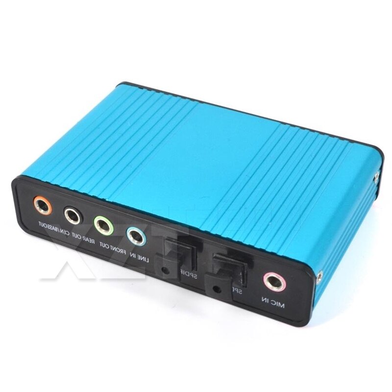 USB 2.0 Geluidskaart 6 Kanaals 7.1 en 5.1 Optische Externe Audiokaart SPDIF Controller voor PC Laptop Desktop Tablet