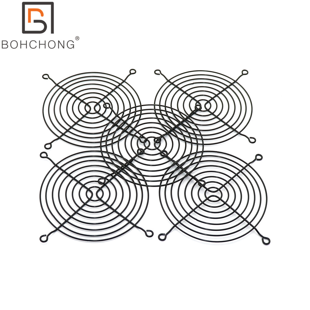 5pcs 12CM Black Fan Net CPU Cooling Fan Cover Finger Guard Motherboard Protection Net Computer Fan For 12025 12038 AC/DC