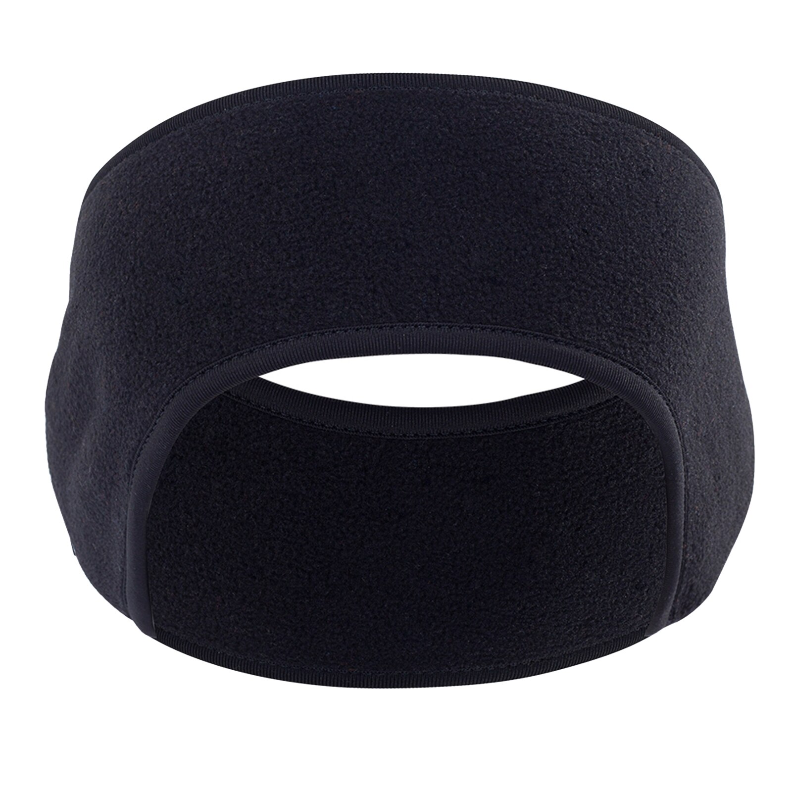 Polar Fleece Headband Winter Warm Hat Ear Muff Warmer Ski Snowboard Mens Ladies: Black