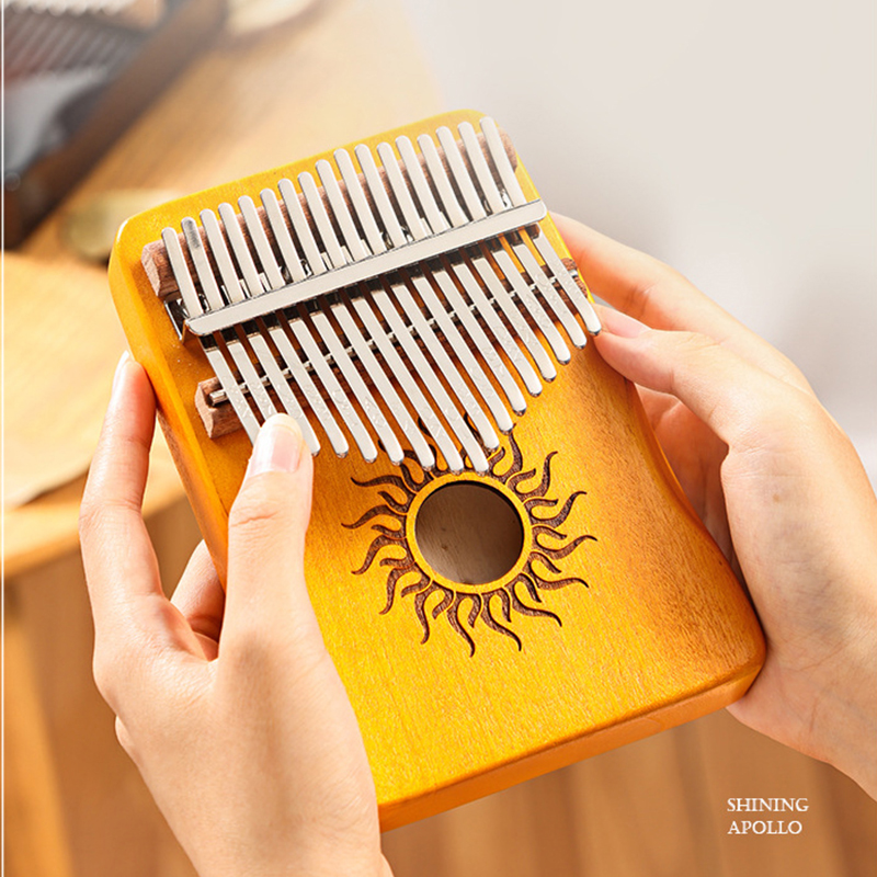 Hluru Kalimba 17 21 teclas Kalimba Piano de dedo madera maciza de arce Kalimba pulgar Piano teclado instrumento Musical Mbira para principiantes