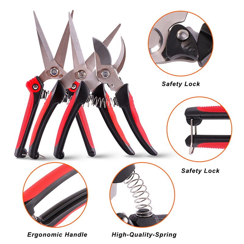 Shrub Garden Branch Shear Clippers Folding Saw Set Trim Horticulture Pruner Blade Cut Secateur Scissor Orchard Pruning Shears