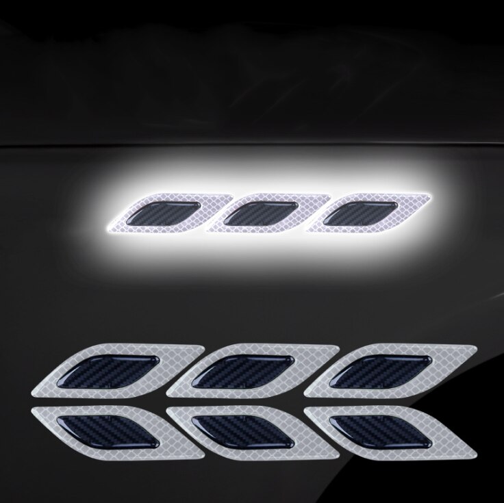 Carbon fiber Car Reflective Sticker Car Accessories for Nissan JUKE NOTE Qashqai Murano X-trail Teana Tiida Skyline Almera