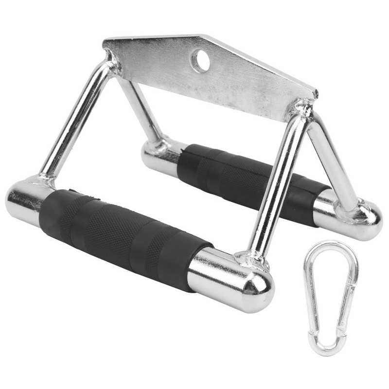 Non-slip Gym V Handle Cable Attachment Rowing Machine V-Bar Biceps Triceps Back Muscle Chinning Bar Trainer Fitness Equipment