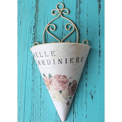 Garden Supplies Plastic Wall Hanging Flower Vase Pot Vintage Planter Flower Hanging Vase Garden Home Decoration Flower Basket: Rose