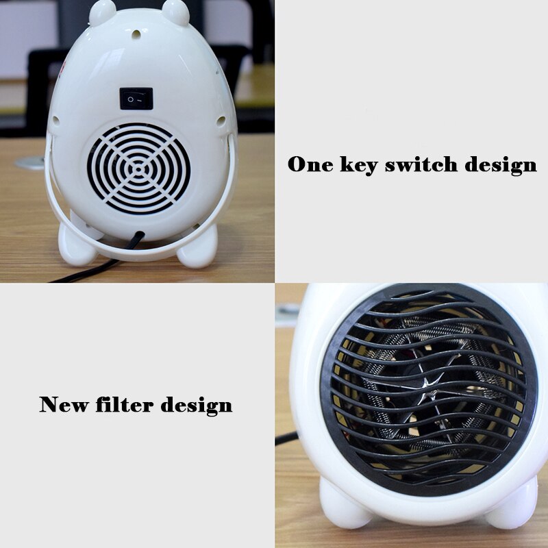 Nieuw Mini Draagbare Desktop Heater Met Comfortabele Grip Oververhitting Bescherming Voor Home Office Slaapkamer Bureau XSD88