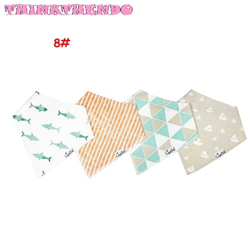 4 stuks baby slabbetjes voor jongens en meisjes, boerdoeken, waterdichte slabbetjes, bandana 's  e06f: 8