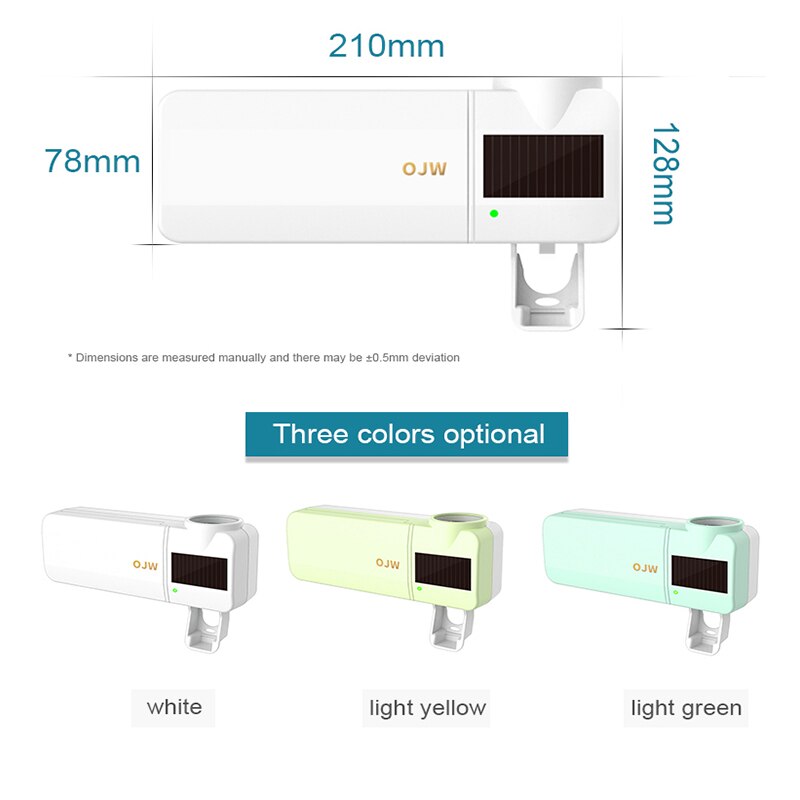 UV Sanitizer Toothbrush Sterilizer With Automatic Toothpaste Dispenser Kill 99.9% Germs Atibacteria UV Cleaner Toothbrush Holder