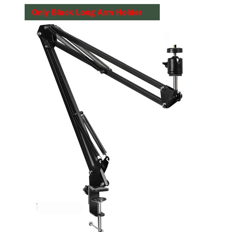 10inch LED Video Light Panel EU Plug USA Adapter 3200k-6000k Photography Lamp Panel 360 Degree Long Arm Holder For Photo Studio: Black Arm Holder