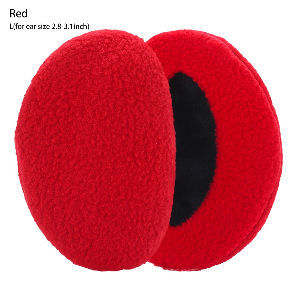 Nowe bezpasmowe nauszniki nauszniki z polaru grube zimowe nauszniki zimna pogoda przenośne nauszniki dla kobiet mężczyzn: Red L