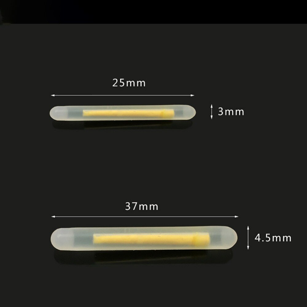 Flotador de pesca 0 Uds. 3,0*25MM/4,5*37mm, flotador de noche de pesca luminosa, barra de luz fluorescente que brilla en la oscuridad, herramientas de pesca