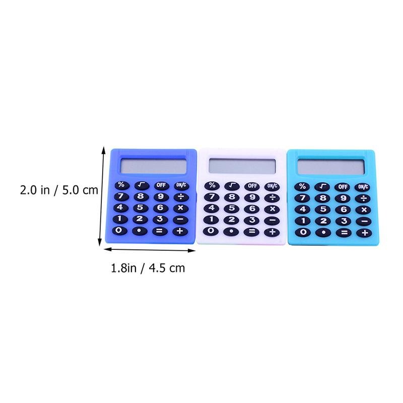 3 Pcs Mini Students Learning Caculator Portable Counter Calculating Tool Student Exam Calculator Mini Calculator(Random Style)