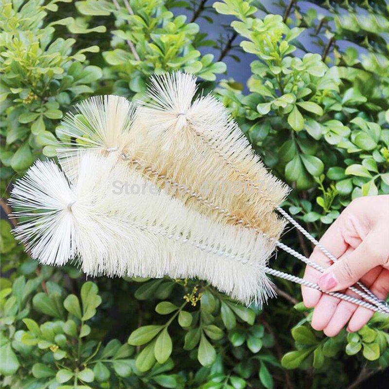 Triangle/Conical flask brush Scale Test tube Cylinder Bottle brushes Lab cleaning tools Stainless steel handle S/M/L 2sets/pack