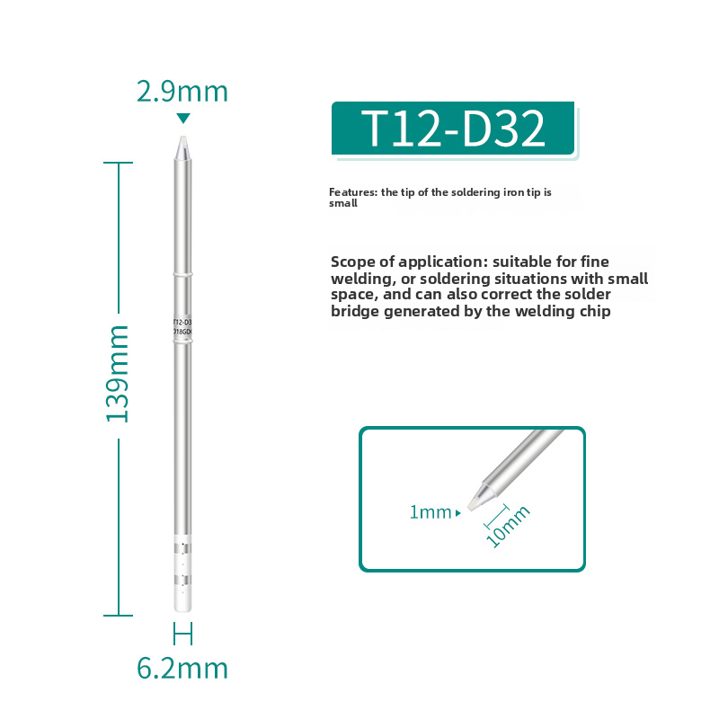 T12 Soldering Iron Tips Welding Tools Electric Soldering Iron For Hakko FX951 T12 Soldering Station Kits: pink