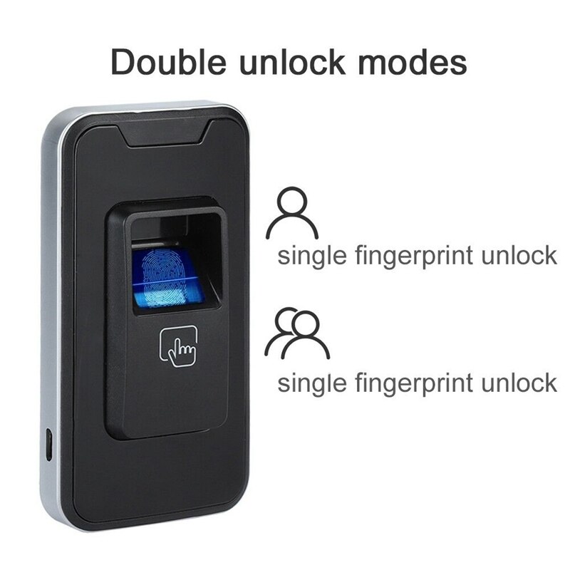 Biometric Fingerprint Smart Cabinet Door Lock Electronic Home Wooden File Lock Safe Security Office Unlocked 100 User