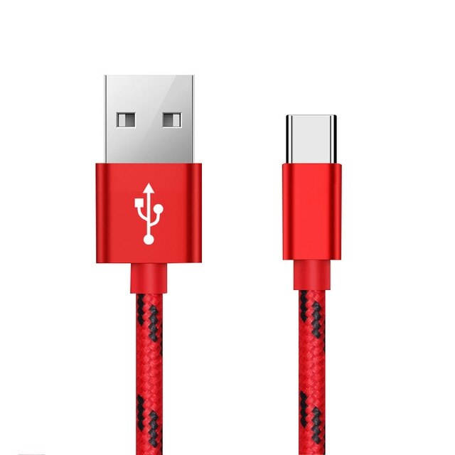 1M 2M 3M Type c USB Charger Charge for huawei p20 lite p10 honor 9 10 moto g5s plus z2 play nexus 6p LG V30 G6 Samsung s8 plus: 1m / red