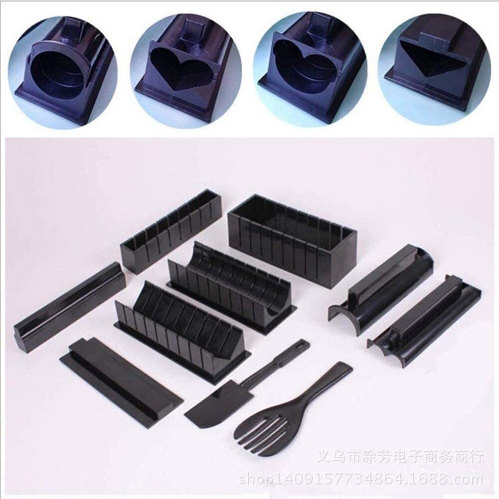 Sushi Maken Kit, 10 Pack Sushi Maker Tool Met Rice Roll Mold Vork Spatel