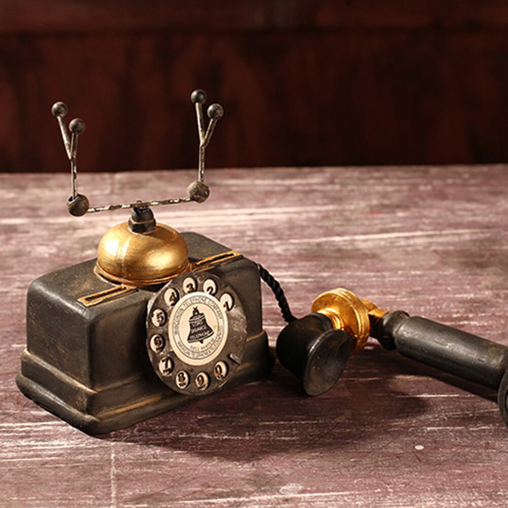 Vintage harpiks telefon model miniature håndværk fotografering rekvisitter generel husholdning cafe pub boghandel dekoration