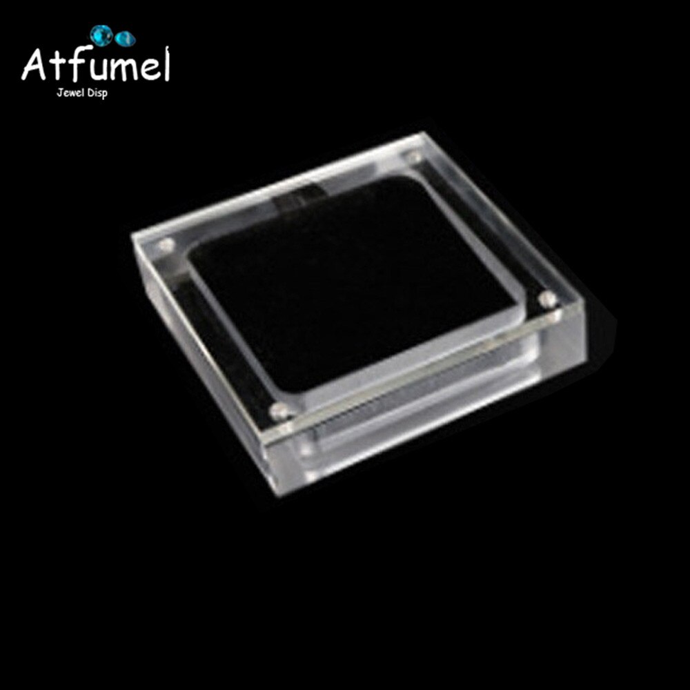 Acrylic Diamond Jewelry Storage Box Transperant Magnet Lid Bracelet Pendant Ring Earring Display Case Gem Stone Box: XL 10.5x10.5cm