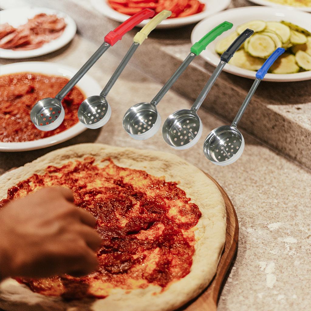 Roestvrij Staal Koken Pizza Verspreid Saus Lepel Platte Bodem Opscheplepel Voor Keuken Buffet Party