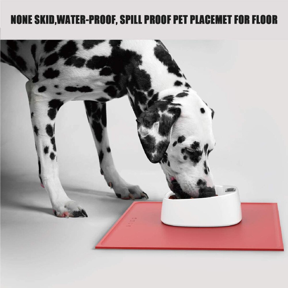 PETKIT Dog Cat Placemat Mat Silicone Waterproof Pet Food Mat,Non-Skid Spill Proof Pet Feeding Bowl Mat Easy to Clean For Puppy