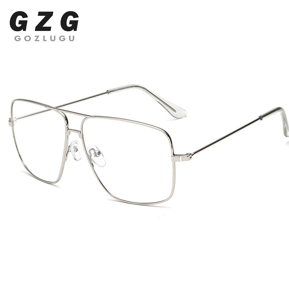 Unisex Clear Lens Square Vintage Glasses - Geek/Nerd Style (UV400 Protection)
