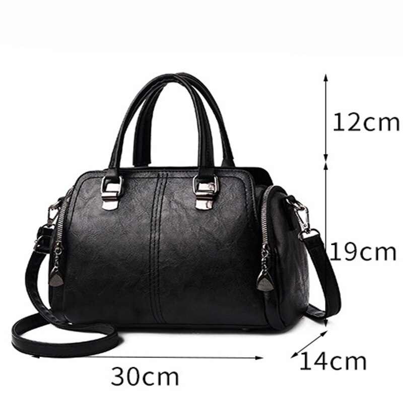 Bolso de piel suave de gran capacidad para mujer, bandolera de hombro para madre,