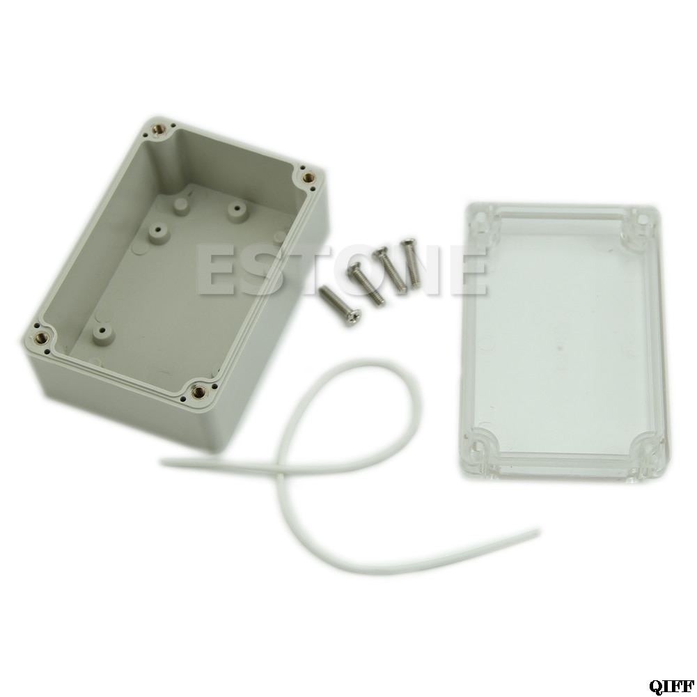 Boîtier de boîtier de projet électronique transparent en plastique étanche 100x68x50mm Mar28