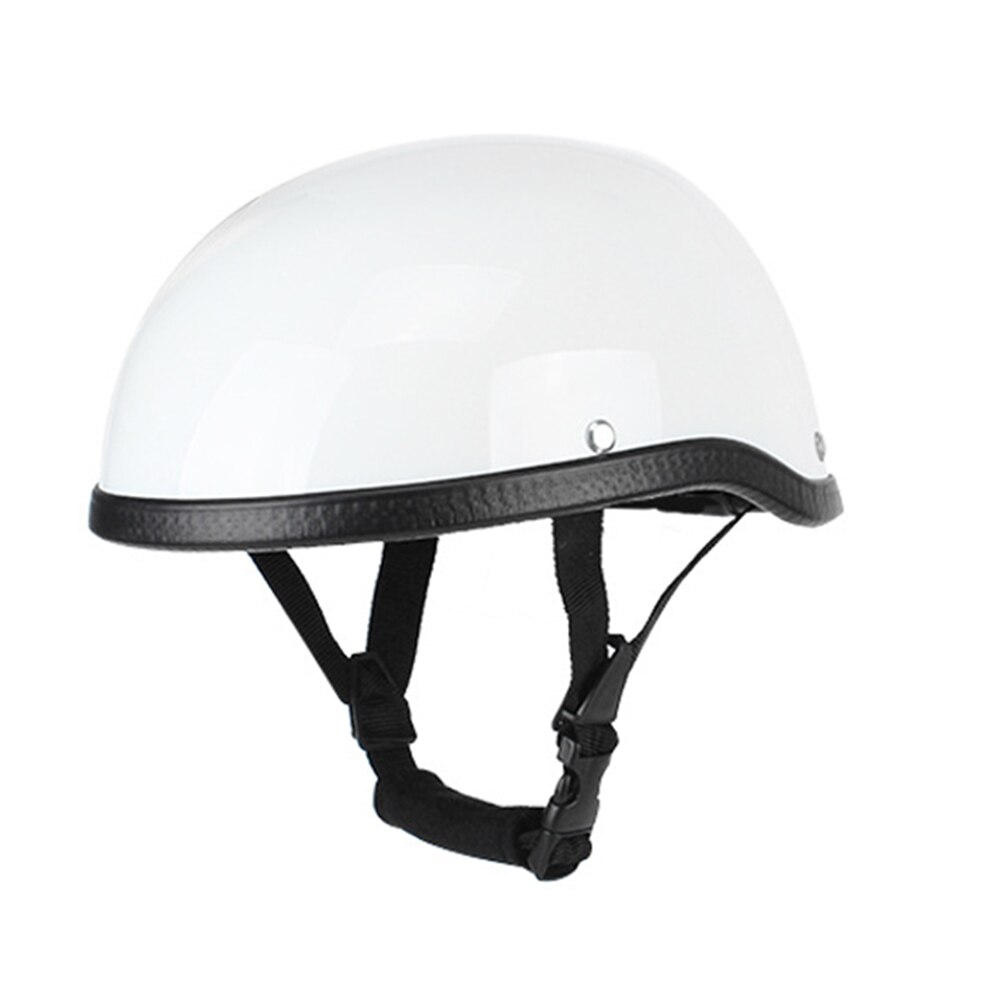 Half Gezicht Motorhelm Half Helm Open Gezicht Casco De Moto Voor Cafe Racer Chopper Scooter Matzwarte Motorhelm: white