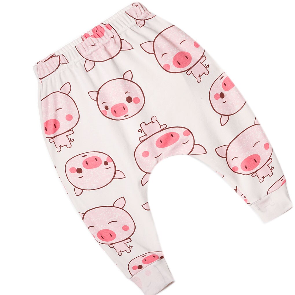 Bebê meninos meninas outono inverno desenhos animados harem calças animais leggings longos algodão elástico