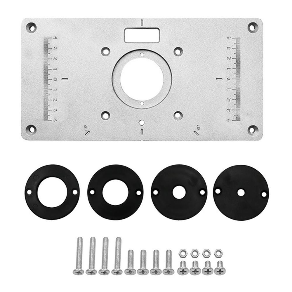 Multifunctional Aluminium Router Table Insert Plate Woodworking Benches Wood Router Trimmer Models Engraving Machine