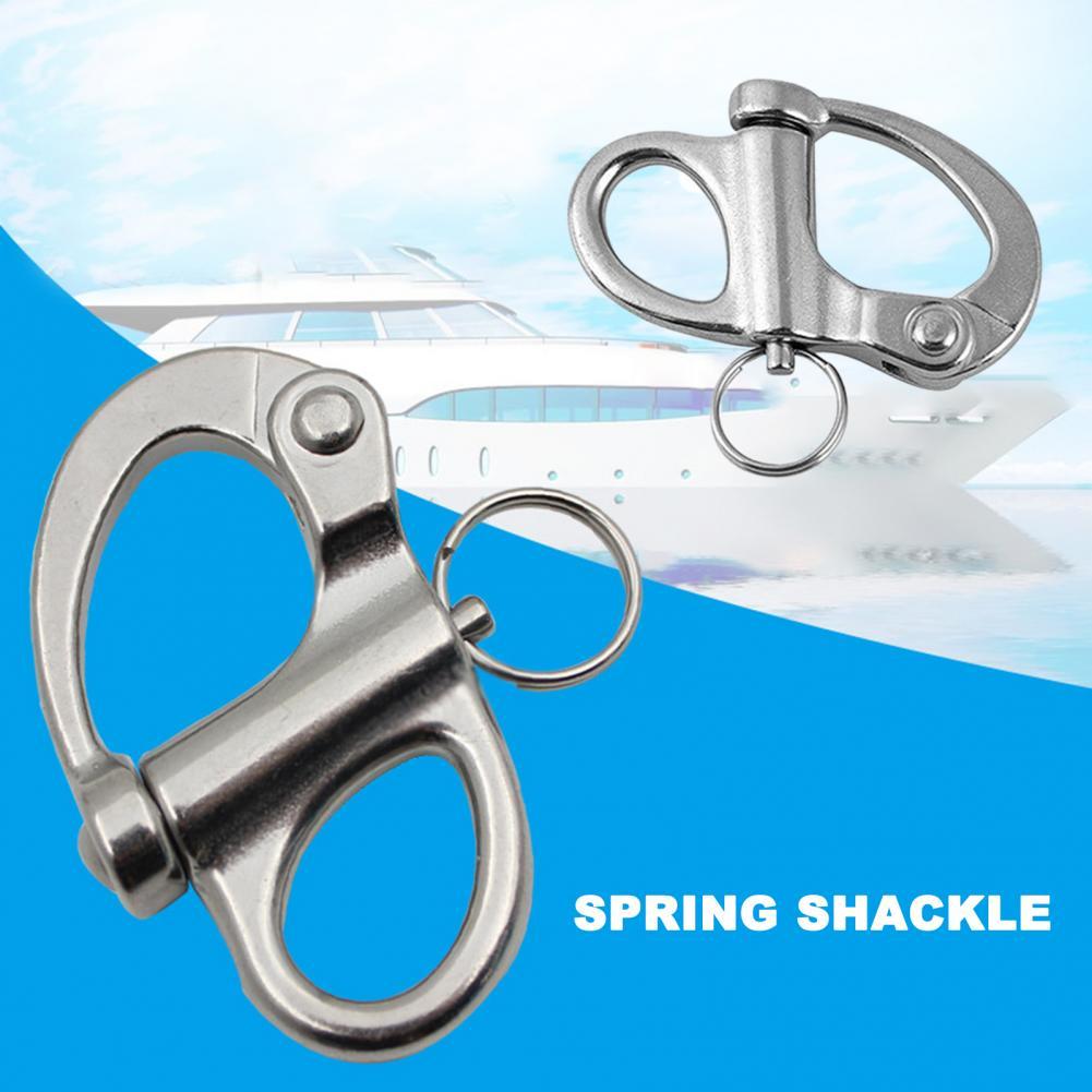 Sailing Spring Hook Durable Boat Chain Stainless Steel Swivel Snap Shackle Hand Drawn Quick Release Removable Ship for Marine