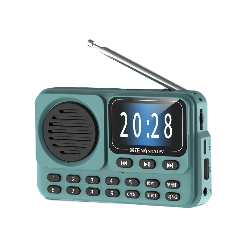 Przenośny zegar Radio FM Wyświetlacz LED HD Radia o wysokiej czułości Bezprzewodowy głośnik Bluetooth Obsługa podwójnego budzika Nagrywanie HD: Niebieski