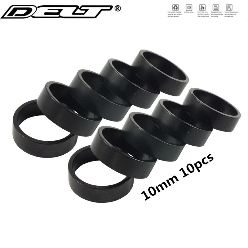 5/10 stk cykel forgaffel vaskemaskine mtb mountainbike aluminiumslegering headset afstandsring pakning ring 2/3/5/10mm cykeltilbehør: 10mm 10 stk