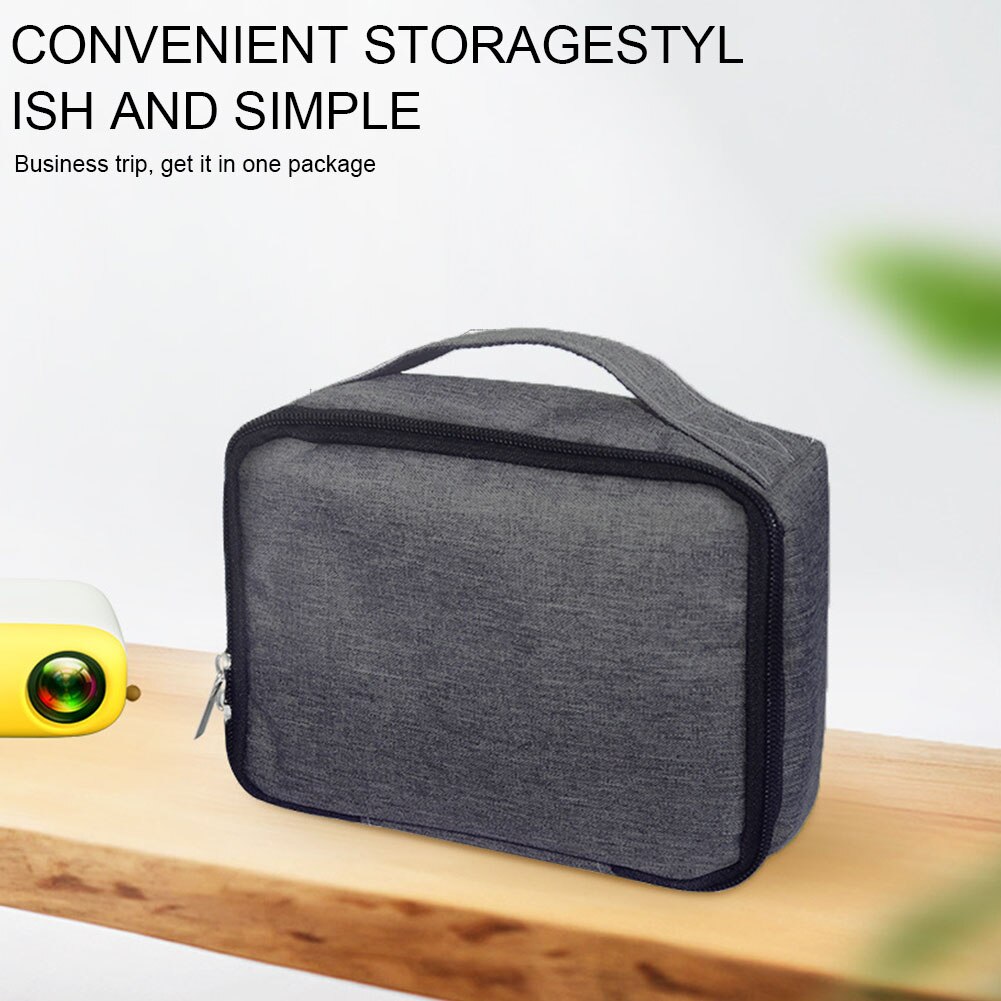 Projector Bag Storage Carrying Large Capacity Shockproof Protective Case With Handle Mesh Pocket Travel Portable Accessories