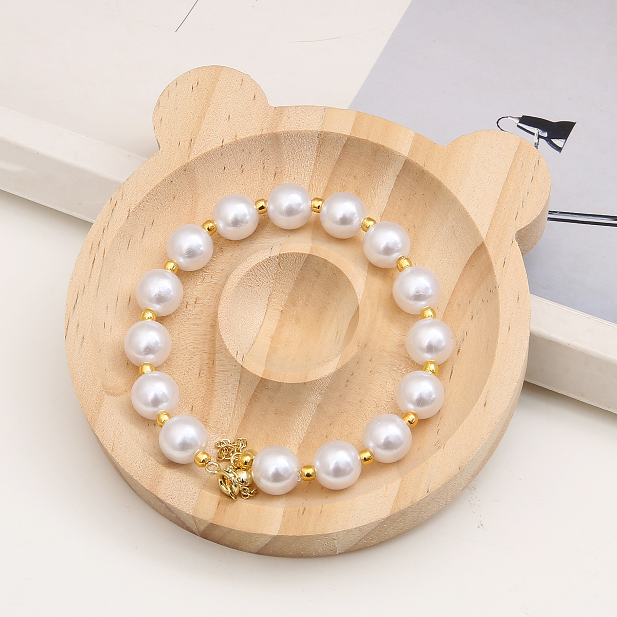 Houten kralen ontwerpbord Geschikte armband displaystandaard voor het maken van sieraden Kettingen Ambachten Lade Praktische display: GRIJS
