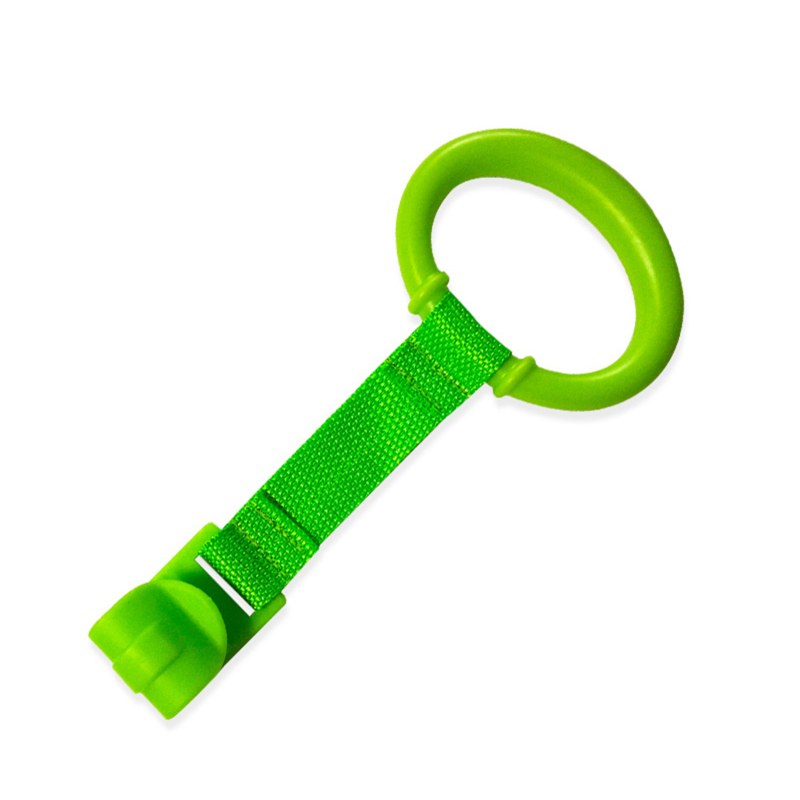 Anillo auxiliar de pie para cuna, gancho de colores para entrenamiento de equilibrio, 4 ganchos de colores, para juego de cama, juguetes para bebé, gancho Universal para cama de bebé: green