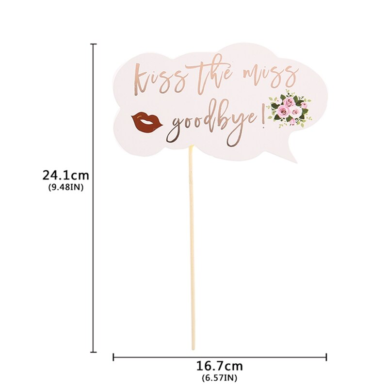 23 pièces/ensemble mariage Photo stand accessoires juste marié Photobooth fête Table décoration nuptiale douche Bachelorette fournitures