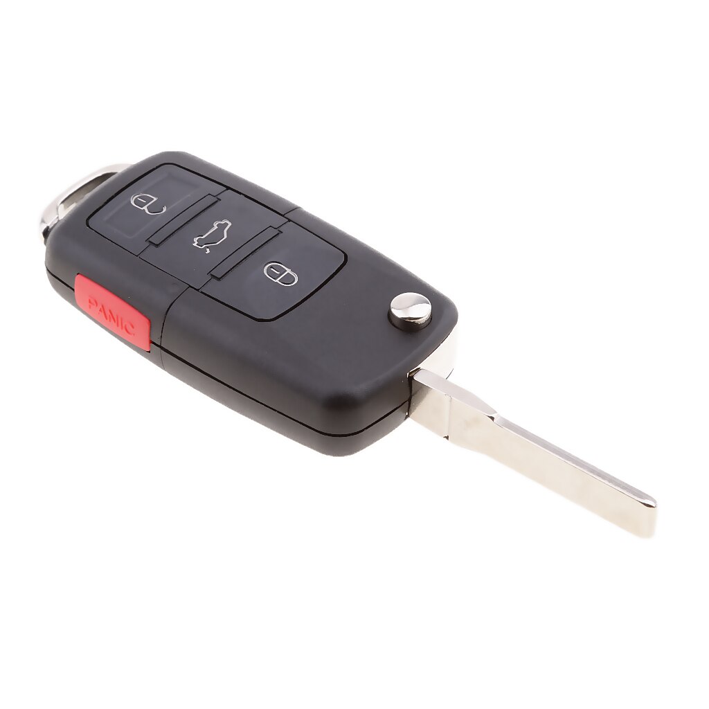 Llave de coche plegable a distancia negra para VW Bora Passat Golf Jetta Sharan Touran