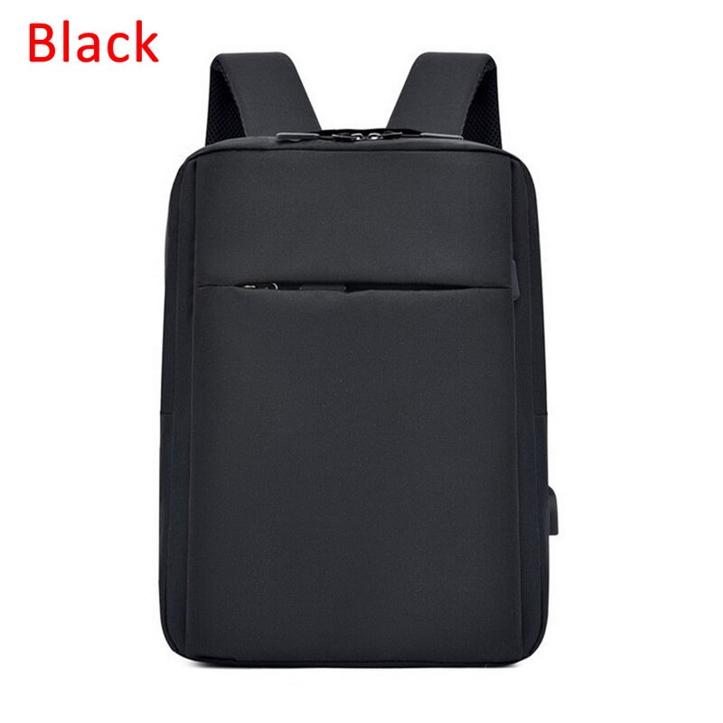 Puimentiua USB antivol sacs à dos d'ordinateur portable 15 pouces grande capacité voyage sac à dos hommes étanche charge sac à dos étudiant sacs: Black