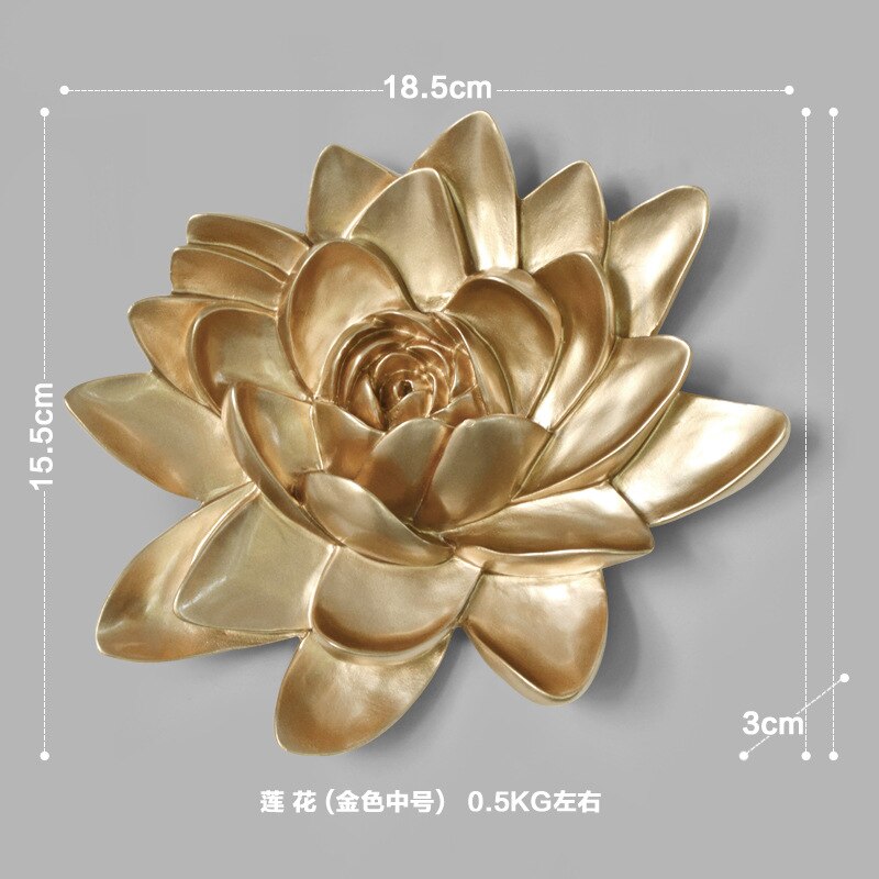 3D Stereo Harz Lotus Fisch Blumen Handwerk Dekoration Europäischen Wohnzimmer Hause Wand Hängen Fische Wandbild Kreative Wand Aufkleber: 11