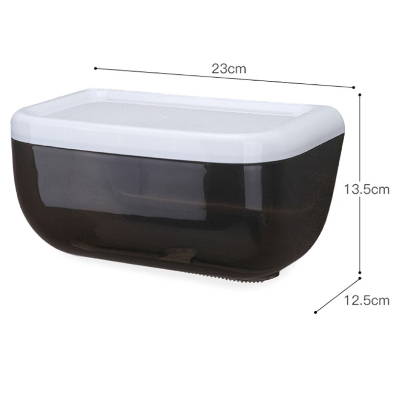 Vattentät toalettpappershållare, väggmonterad toalettpappersdispenser, mjukpapperslåda - rullepappershanddukshållare för kök, badrum